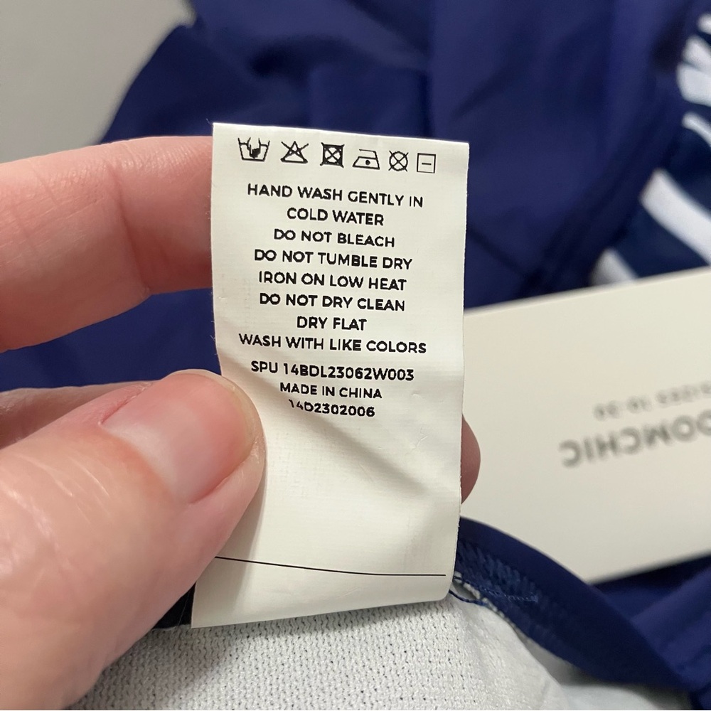 BLOOMCHIC NWT Striped Tankini Swim Top 14/16 - Picture 10 of 13